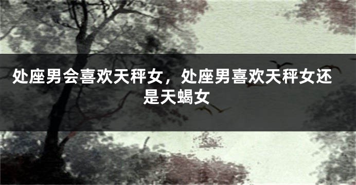 处座男会喜欢天秤女，处座男喜欢天秤女还是天蝎女