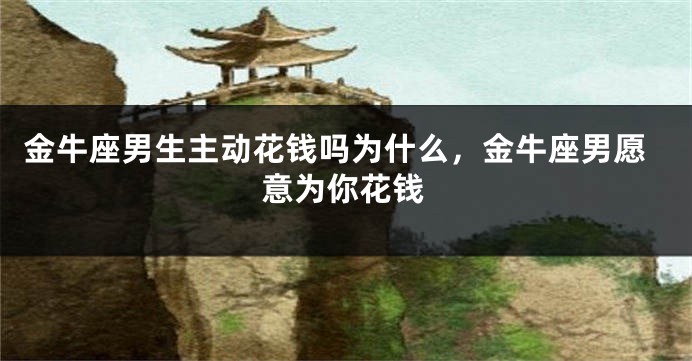 金牛座男生主动花钱吗为什么,金牛座男愿意为你花钱