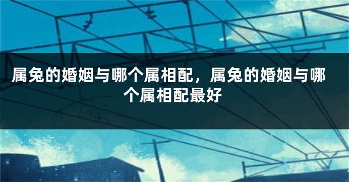 属兔的婚姻与哪个属相配,属兔的婚姻与哪个属相配最好