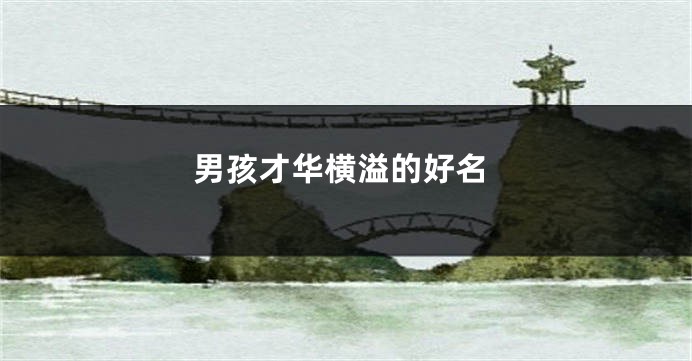 男孩才华横溢的好名