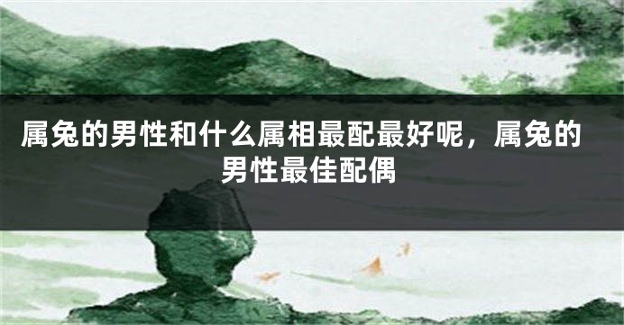 属兔的男性和什么属相最配最好呢，属兔的男性最佳配偶