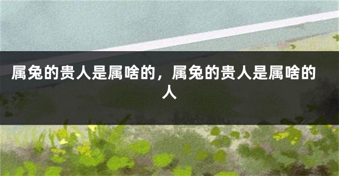 属兔的贵人是属啥的，属兔的贵人是属啥的人