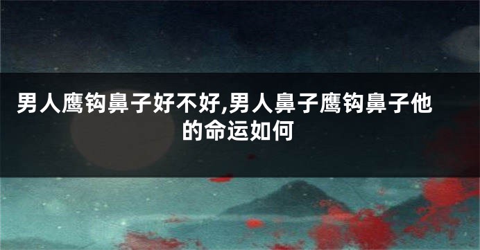 男人鹰钩鼻子好不好,男人鼻子鹰钩鼻子他的命运如何