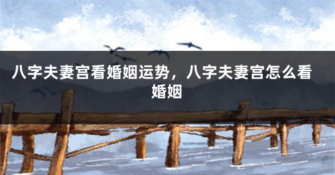 八字夫妻宫看婚姻运势，八字夫妻宫怎么看婚姻
