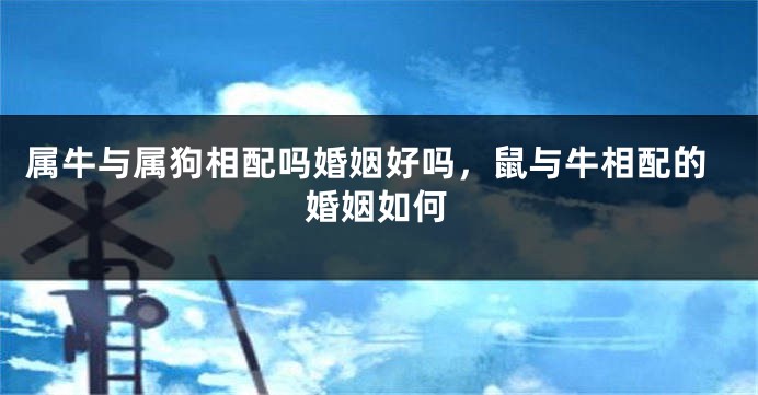 属牛与属狗相配吗婚姻好吗，鼠与牛相配的婚姻如何