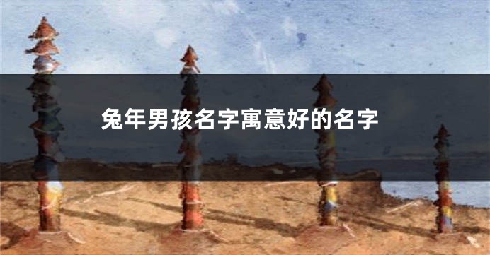 兔年男孩名字寓意好的名字