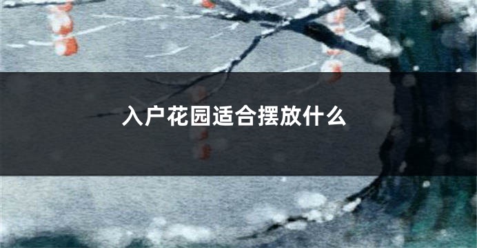 入户花园适合摆放什么