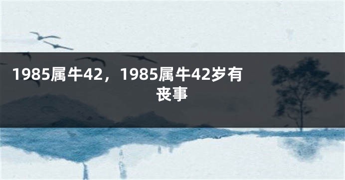 1985属牛42,1985属牛42岁有丧事