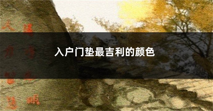 入户门垫最吉利的颜色
