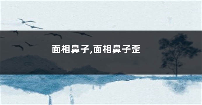 面相鼻子,面相鼻子歪