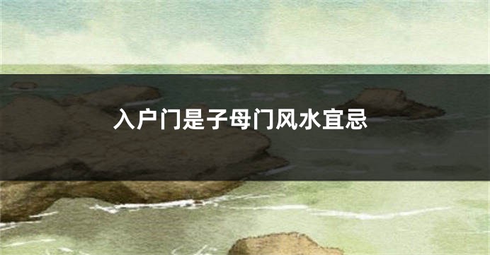入户门是子母门风水宜忌