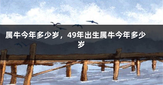 属牛今年多少岁，49年出生属牛今年多少岁