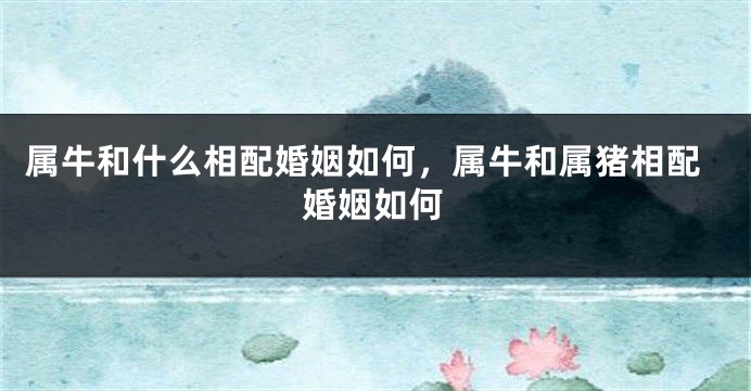 属牛和什么相配婚姻如何，属牛和属猪相配婚姻如何