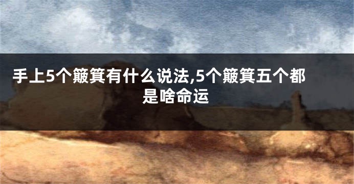 手上5个簸箕有什么说法,5个簸箕五个都是啥命运