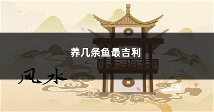 养几条鱼最吉利