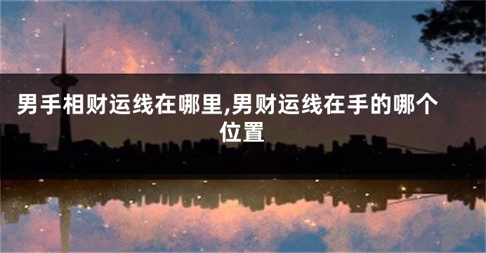 男手相财运线在哪里,男财运线在手的哪个位置