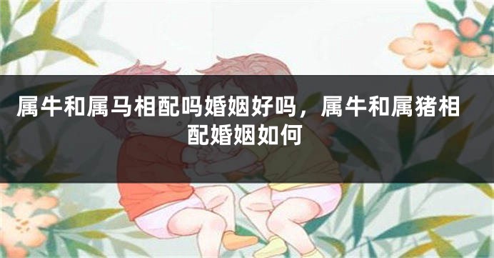 属牛和属马相配吗婚姻好吗,属牛和属猪相配婚姻如何