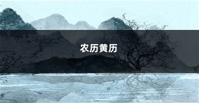 农历黄历