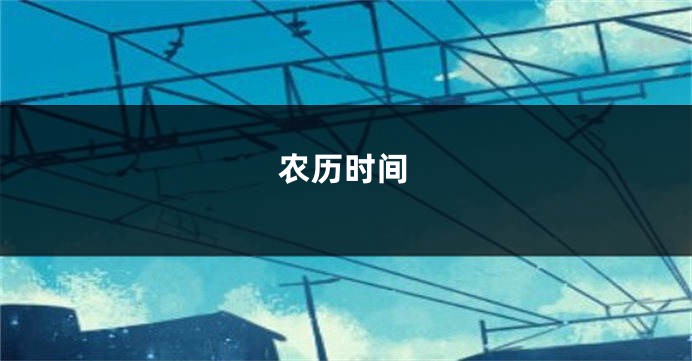 农历时间