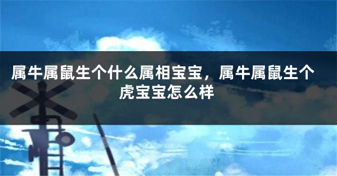 属牛属鼠生个什么属相宝宝，属牛属鼠生个虎宝宝怎么样