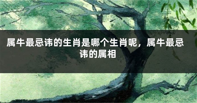 属牛最忌讳的生肖是哪个生肖呢，属牛最忌讳的属相
