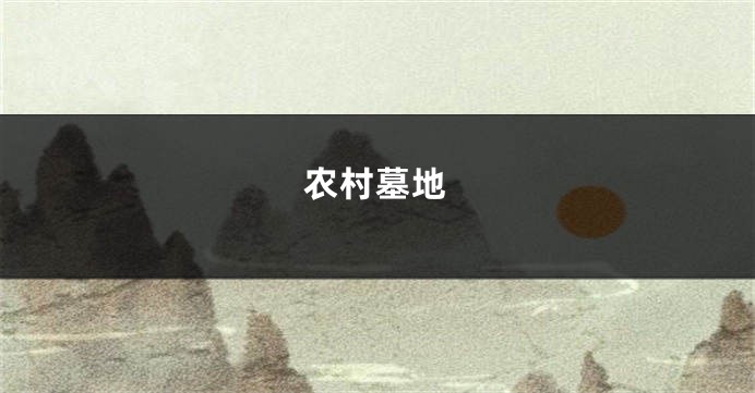 农村墓地
