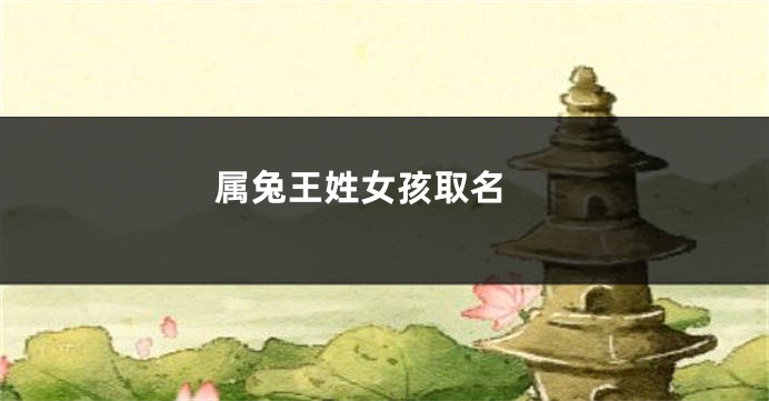 属兔王姓女孩取名 