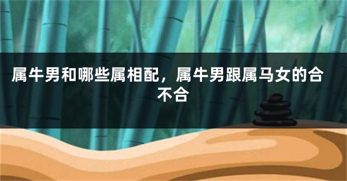 属牛男和哪些属相配，属牛男跟属马女的合不合