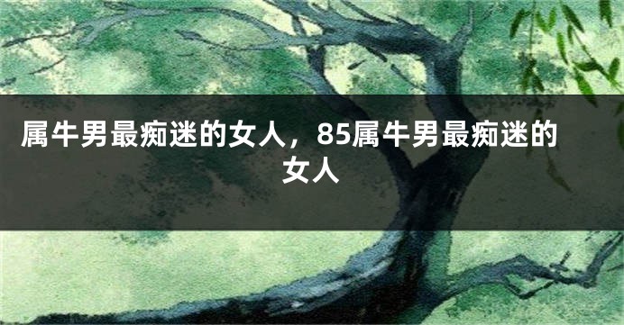 属牛男最痴迷的女人，85属牛男最痴迷的女人