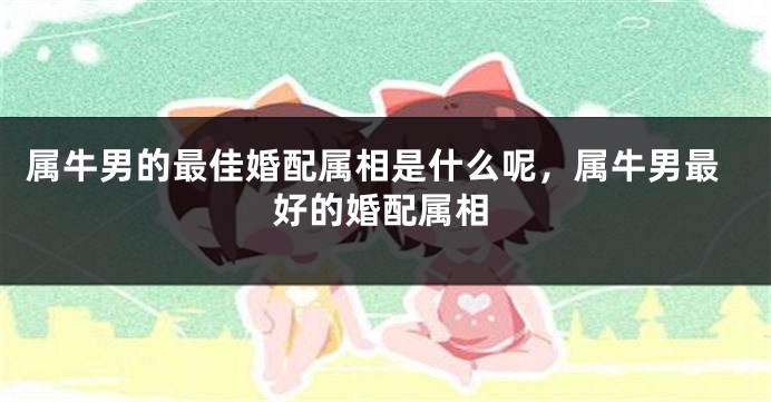 属牛男的最佳婚配属相是什么呢，属牛男最好的婚配属相
