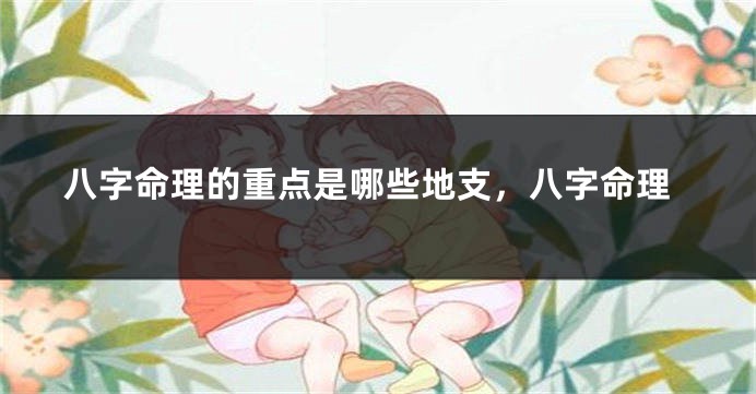 八字命理的重点是哪些地支，八字命理