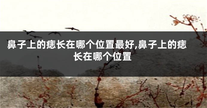 鼻子上的痣长在哪个位置最好,鼻子上的痣长在哪个位置