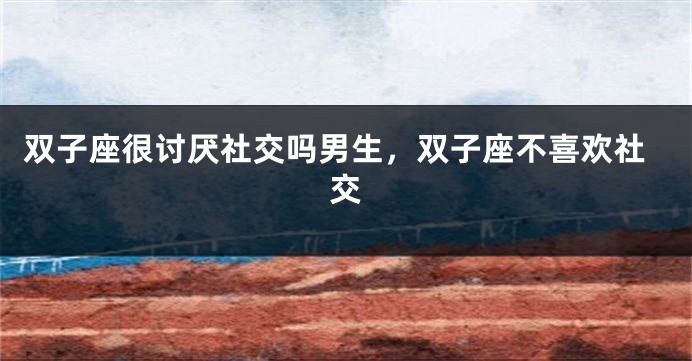 双子座很讨厌社交吗男生，双子座不喜欢社交