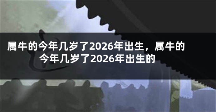 属牛的今年几岁了2026年出生，属牛的今年几岁了2026年出生的
