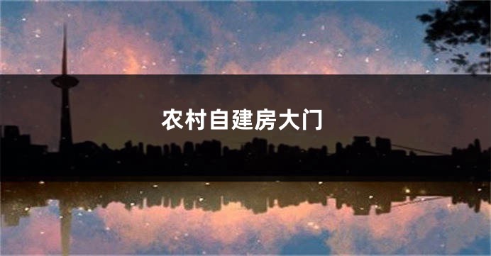 农村自建房大门