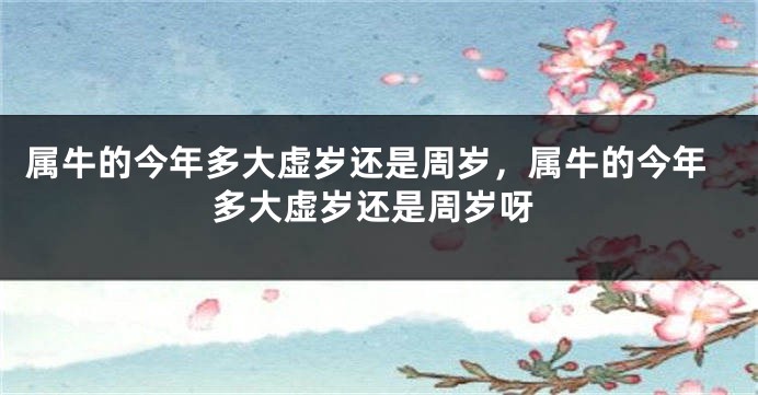 属牛的今年多大虚岁还是周岁,属牛的今年多大虚岁还是周岁呀