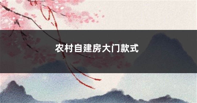 农村自建房大门款式