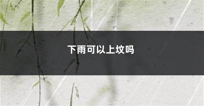下雨可以上坟吗