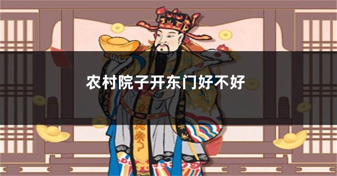 农村院子开东门好不好