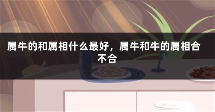 属牛的和属相什么最好，属牛和牛的属相合不合