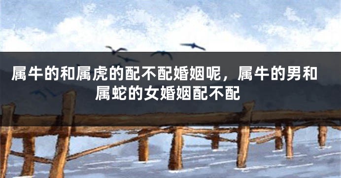 属牛的和属虎的配不配婚姻呢，属牛的男和属蛇的女婚姻配不配