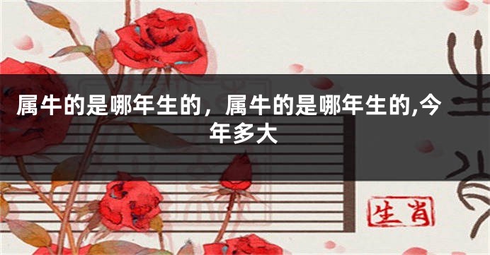 属牛的是哪年生的，属牛的是哪年生的,今年多大