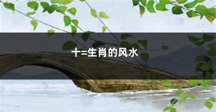 十=生肖的风水