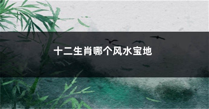 十二生肖哪个风水宝地