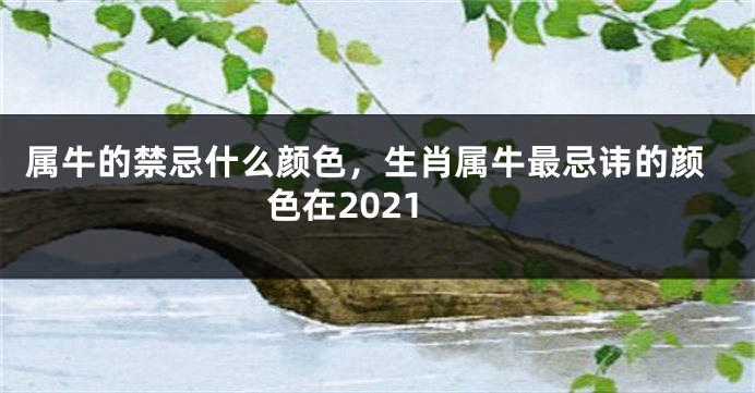 属牛的禁忌什么颜色，生肖属牛最忌讳的颜色在2021