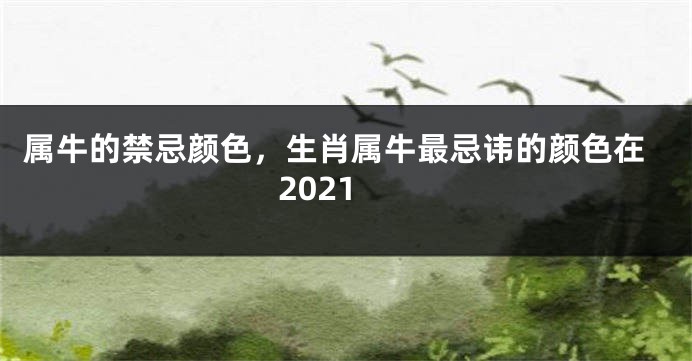属牛的禁忌颜色，生肖属牛最忌讳的颜色在2021