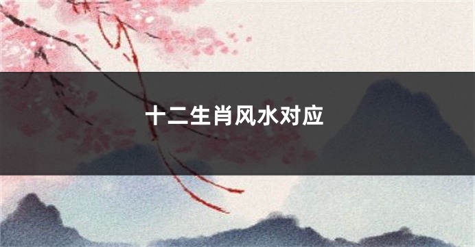 十二生肖风水对应