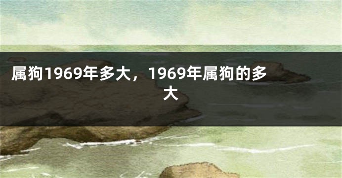 属狗1969年多大,1969年属狗的多大
