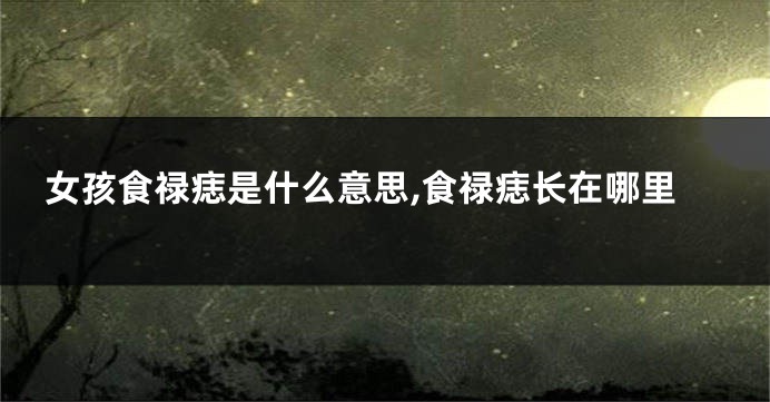 女孩食禄痣是什么意思,食禄痣长在哪里
