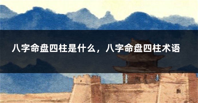 八字命盘四柱是什么，八字命盘四柱术语